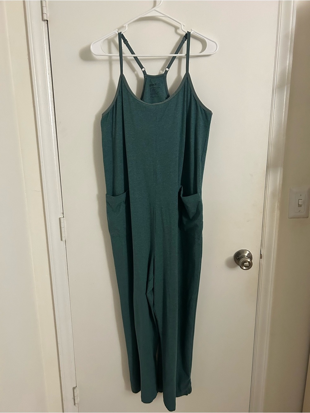 Women's Pact Deep Forest  Wide-Leg Jumpsuit with Pockets
